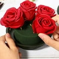 1Pc Floral Foam With Bowl Diy Flower Arrangement Kit Green Round Wet