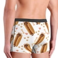 Mens Boxer Briefs Funny Dachshund Hot Dog Print Breathable Stretch