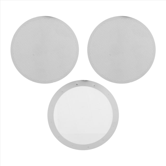 de Filtro Café Reutilizable Metal 3 Paquetes para Cafetera Espresso, Plateada