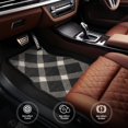 thumbnail image 6 of Crystal Fleece Car Floor Mats Set Of Four - Bottom Injection Molded For Easy Installation To Prevent Interior Contamination Suitable For Most Cars Argyle Plaid Dimgray_40978_1, 6 of 7