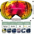 thumbnail image 2 of Juli Ski Goggles,Winter Snow Sports Snowboard Goggles with Anti-Fog Lens BNC, 2 of 6