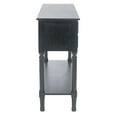 thumbnail image 3 of SAFAVIEH Hain.es French 4 Drawer Rectangle Console Table, Black (42 in. W x 13 in. D x 29.5 in. H), 3 of 14