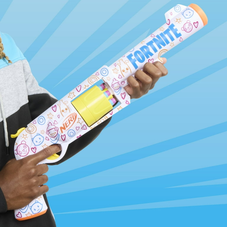 Nerf Fortnite Frenz 4 Ever Foam Dart Blaster, Unlock Code, 6-Dart