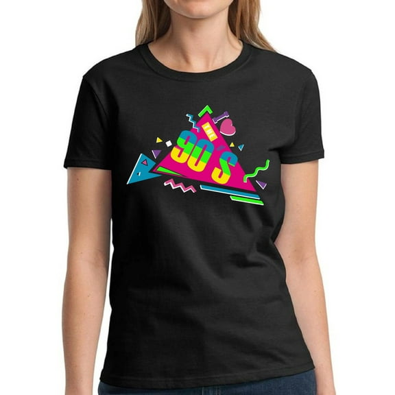 Shirt for Women I Love 90's Colorful - S M L XL 2XL 3XL Retro Costume 90s Graphic Tee - T-Shirt 90s Party Tee Gift