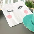 thumbnail image 3 of Pretty Eyes Big Lash Napkins, 3 Packs of 20, 2 Ply Paper Luncheon Size 6 3/4 x 6 3/4 Inches, 3 Vibrant Patterns 1-Wink, 2 - Blink, and 3- Blush, from the Table Collection, 3 of 5