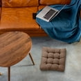 thumbnail image 4 of NSESSHome Thicken Tufted Cushion, Solid Square Seat Cushion Corduroy Chair Pad Pillow Seat Soft Tatami Floor Cushion for Yoga Meditation Living Room Balcony Office Outdoor, 17.7x17.7 Inch, 4 of 6