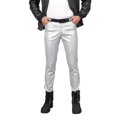 thumbnail image 1 of Youthup Men"s Stretch Tight Faux Leather Pants, 1 of 5