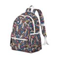 thumbnail image 2 of Beagle Dog Dog and Flower Backpack for School,Cute School Bag,Schoolbag with Adjustable Shoulder Straps & Padded Back,13.4"x11"x4.7", 2 of 6