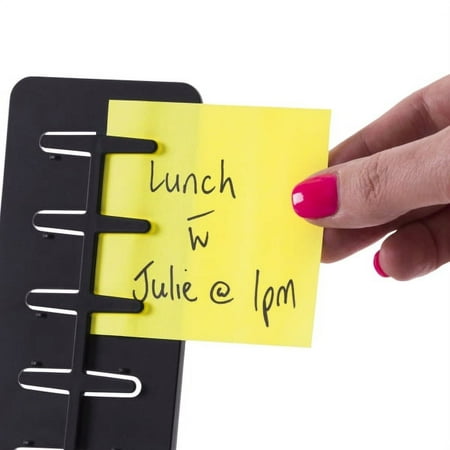 Note Tower - Pro Two-Page Side by Side Document Holder and Sticky Note Organizer - Black
