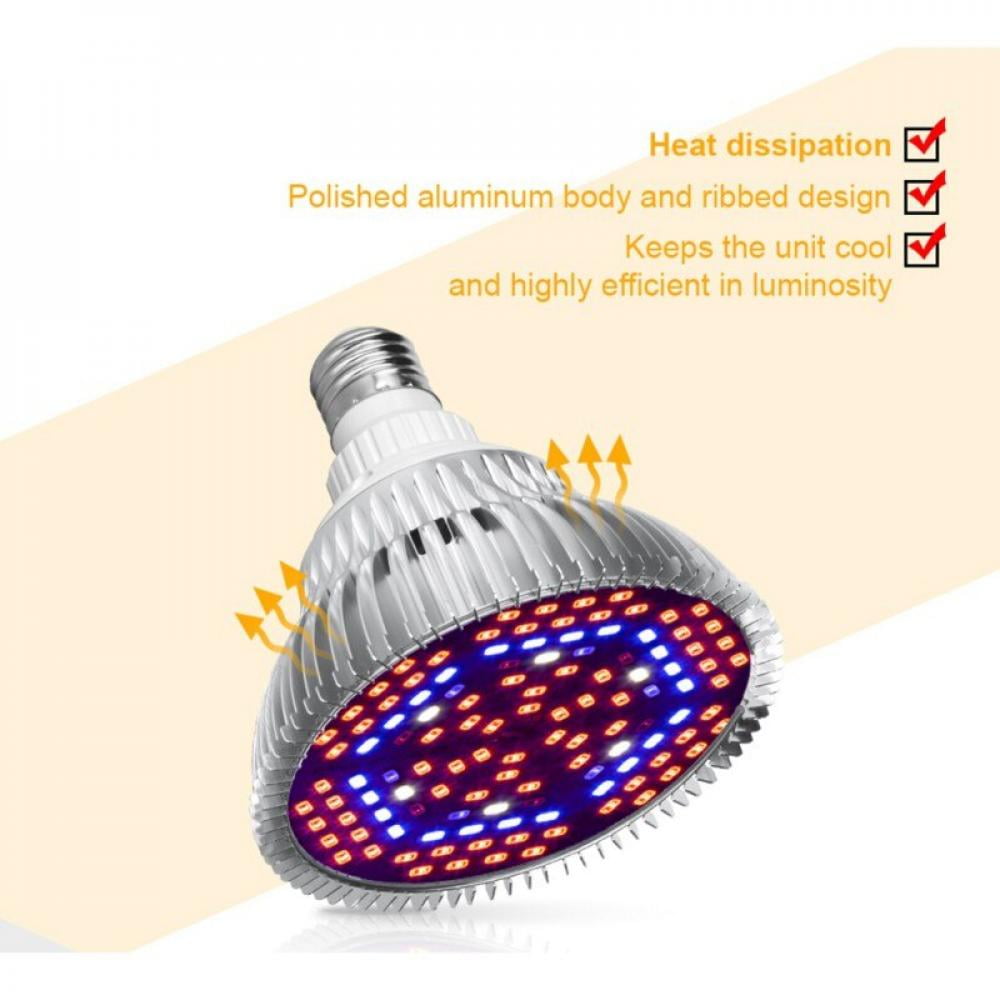 30W 50W 100W Full Spectrum E27 LED Grow Light Bulb Hydroponic Indoor Plants Lamp 