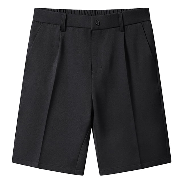Birdeem Mens Solid Color Casual Five-Point Pants Suit Shorts Have Pockets Button Pants