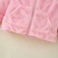 thumbnail image 6 of Huowey Kids Boys Girls Coat Cute Hoodie Long Sleeve Jacket Zip Up Wool Fuzzy Winter Warm Sweatshirt Coat With Pocket Sweatshirts,Pink,2-3 Years, 6 of 7