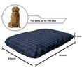 thumbnail image 2 of Indigo Pet Bed, Ocean Inspired Garden Botanic Floral Details Leaves Buds Image Print, Chew Resistant Pad for Dogs and Cats Cushion with Removable Cover, 24" x 39", Dark Blue Violet Blue, by Ambesonne, 2 of 4