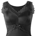 thumbnail image 5 of MOJOGO Women's Lace Undershrts Built-in Bra Cami Tops V-Neck Sleeveless Tank Top for Spring Fall Black XL, 5 of 5
