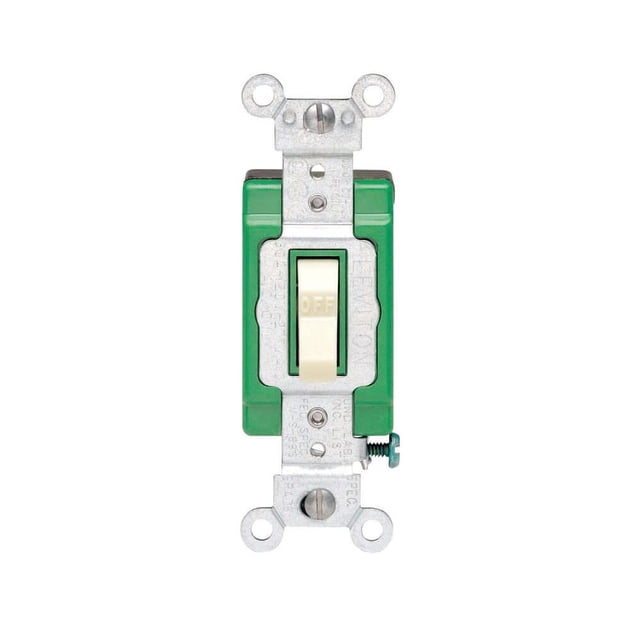 Interruptor Leviton S11-03032-2IS de 30 amperios, doble polo, color marfil