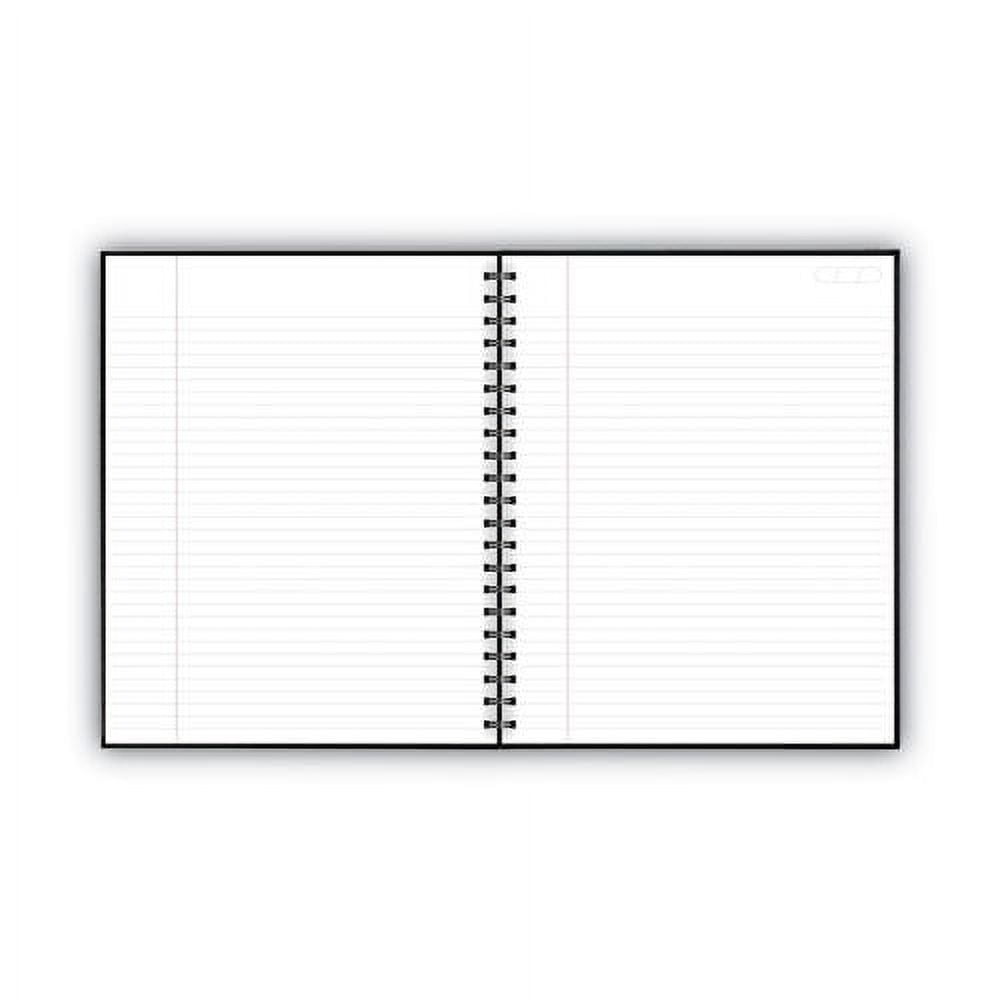 Hardbound Notebook With Pocket, 1 Subject, Wide/legal Rule, Black Cover, 11 X 8.5, 96 Sheets | Bundle of 5 Each