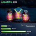 thumbnail image 5 of Running Reflective Vest, Elastic and Adjustable Cycling Reflective Vest, Reflective Safety Vest with LED Lighting and 2 Reflective Strips for Bike Mot, 5 of 5