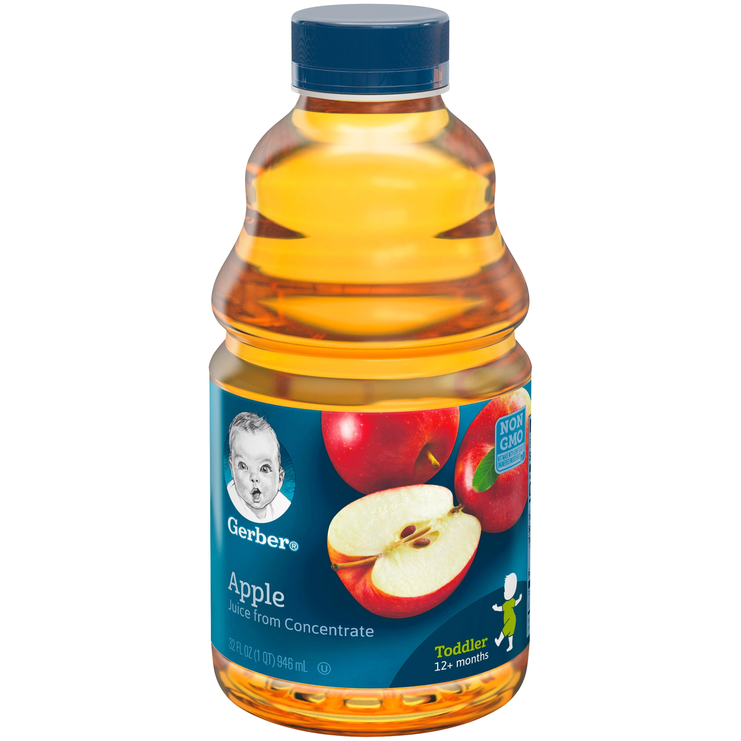 Gerber 100% Fruit Juice Toddler Juice Apple, 32 fl oz, Bottle - Walmart.com