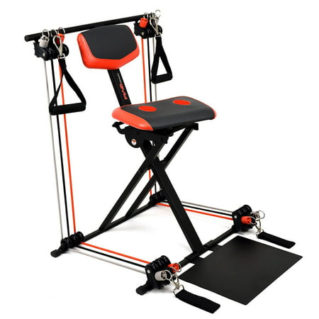 Nano Gym Supreme Total Home Exercise Workout Machine Gel Seat Foot Plate &
