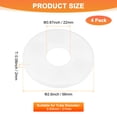 thumbnail image 3 of Uxcell 4Pack ABS Redonda Autoadhesiva Pared Brida Dividida, 22mm ID 66mm OD Cubierta de Tubería Blanca, 3 of 6