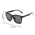 thumbnail image 3 of Lttoisl Lunettes de Soleil Rétro Carrées Unisexes Polarisées pour Hommes et Femmes / Protection UV400 Conduite Vélo Pêche Lunettes / Monture PC Mode, Verres Anti-Éblouissement (5x15 cm, Noir), 3 of 8