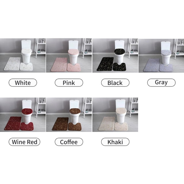 Alfombrilla de baño de 3 uds., tapa de tapa de inodoro, alfombra en forma de U, alfombra antideslizante suave para suelo, alfombrilla absorbente de agua para puerta, alfombra para baño, alfombra, fund yeacher estándar