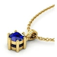 thumbnail image 4 of Solitaire Classic Round Blue Sapphire Gold Plated Pendant Gift For Congratulations || Ali Baba Jewellery, 4 of 5