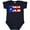 Navy Blue, variant on Inktastic Puerto Rico Flag in Text Boys or Girls Baby Bodysuit