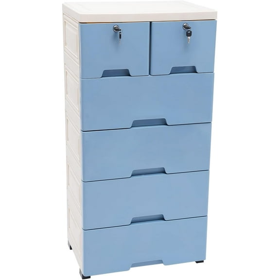 3 Drawer File Cabinet with Lock, Metal Vertical Filing Cabinets for Home Office Organizer Rolling File Cabinet with Lock and Wheels Under Desk Storage Cabinet (Pink) (Blue)