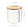 thumbnail image 2 of Raindrops  Round Tissue Box Toilet Paper Holder Container with Lid Boxes Bathroom Office Travel, 2 of 8