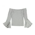 thumbnail image 2 of Bar Iii Womens Bell Sleeves Off The Shoulder Blouse, 2 of 2