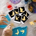 thumbnail image 3 of 9pcs 1.6x1.6 inch Golden Metal Stickers Butterfly Scroll Metal Stickers Self Adhesive Stickers Golden Epoxy Stickers Animal Theme Sticker for Scrapbooks Epoxy Resin Phone Decoration, 3 of 9