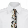 thumbnail image 2 of Feathers Necktie, Vivid Feathers Vivid Art, Dress Tie, 3.7", Multicolor, by Ambesonne, 2 of 3
