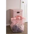 thumbnail image 2 of BirdRock Home Single Linen Laundry Room Hamper with Lid and Removable Liner - Pink, 2 of 9