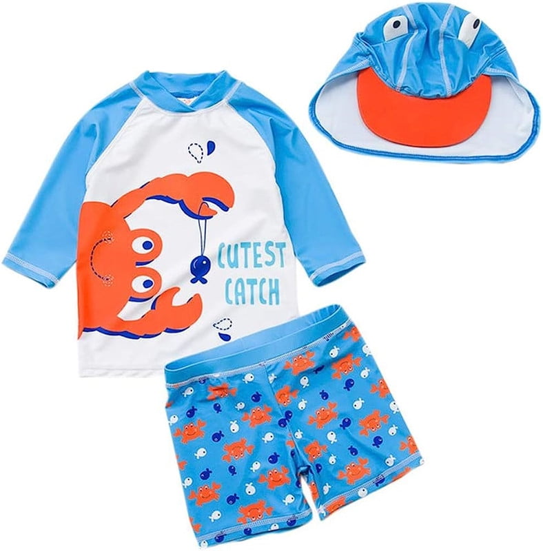 Baby Toddler Boys Two Pieces Swimsuit Set Boys Bathing Suit Rash Guards