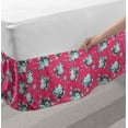 thumbnail image 2 of Rose Bed Skirt, English Garden Themed Arrangement of Romantic Bouquets Feels Pattern, Elastic Bedskirt Dust Ruffle Wrap Around for Bedding Decor, 4 Sizes, Pink Seafoam and Warm Taupe, by Ambesonne, 2 of 2