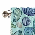 thumbnail image 5 of Teal Starfish Coastal Kitchen Valances for Windows 60x18 Inch Kitchen Curtains Valances Rod Pocket Summer Beach Conch Shell Ocean Bathroom Window Valances for Window Treatment Decor, 5 of 6