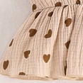 thumbnail image 5 of Xyant Toddler Baby Girl Clothes Knit Floral Fly Sleeve Tops Shorts Cute Summer Spring Outfits Infant Baby Girl Clothing Set (Khaki,9-12 Months), 5 of 7