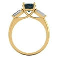 thumbnail image 4 of Clara Pucci 14K Yellow Gold 2.5ct LondonBlueTopaz Three-Stone Ring, 4 of 7