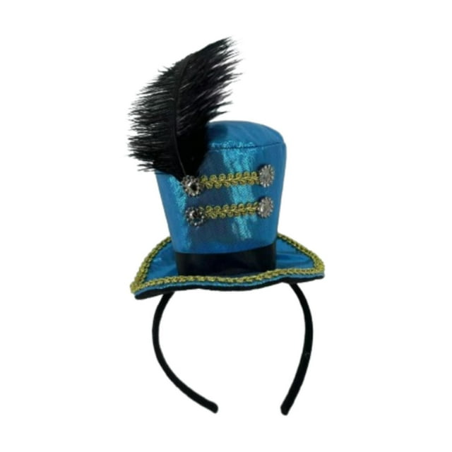 Diadema mini accesorio de disfraz Fernando tocado para fiesta de te danza azul