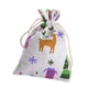 thumbnail image 3 of Wosthever 10 Uds. Bolsa de cesta de almacenamiento de cordón de algodón, soporte para dulces, bolsas con diseño de alces de Navidad Kits de decoración para fiestas Wosthever JR0951-00, 3 of 6