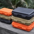 thumbnail image 2 of Lindbes survivor box Anti-Pressure Shockproof Waterproof Box Container Plastic Dry Storage Box With Floating Survivor Emergency Dry Case For Outdoors (Black) 5.31”X3.15”X1.57”, 2 of 3