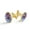 Color 4, variant on Men's Classic Stainless Steel, Pineapple Stripes Pattern Cufflinks Business Wedding Shirts, Golden