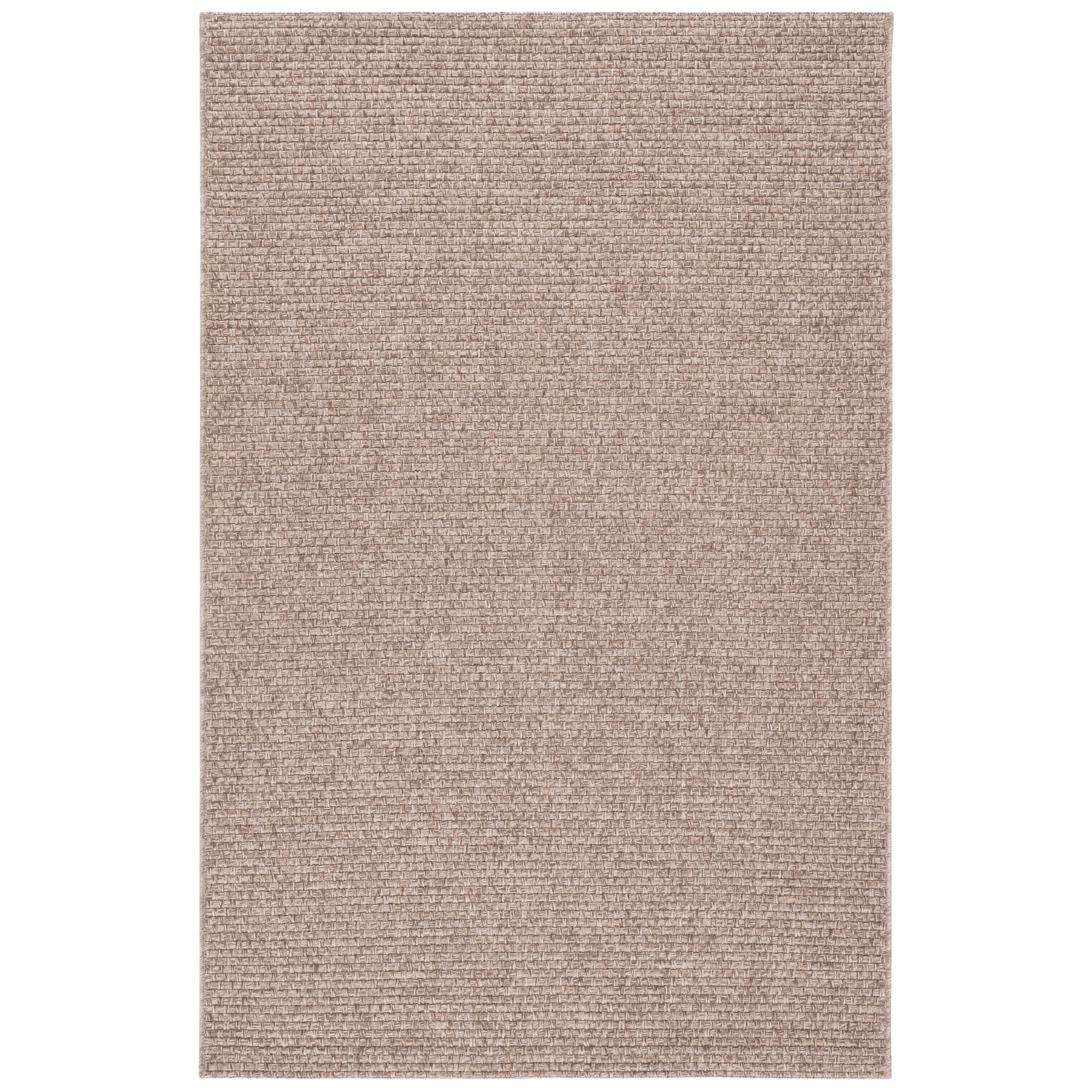 SAFAVIEH Sisal All-Weather Delroy Solid Indoor/Outdoor Area Rug, Brown, 4' x 6'