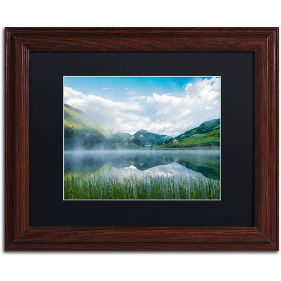 Trademark Fine Art "Fog in the Mirror" Canvas Art by Michael Blanchette Photography Black Matte, Wood Frame