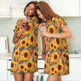 thumbnail image 4 of Disketp Diamond Bohemian Sunflower para Camisón Corto de Manga Corta para Mujeres, Camisón Cómodo con Escote Redondo, Bonito y Confortable, 4 of 6