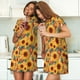 thumbnail image 4 of Disketp Diamond Bohemian Sunflower para Camisón Corto de Manga Corta para Mujeres, Camisón Cómodo con Escote Redondo, Bonito y Confortable, 4 of 6