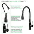 thumbnail image 4 of Transolid PF7509A-MB Kitchen/Laundry Faucet with Dual Spray and Flex Neck in Matte Black, 4 of 10