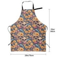 thumbnail image 5 of Lsque Skull daisy colorful Waterproof Apron Chef Aprons for Men Heavy Duty Chemical Work Apron Extra Long Grilling Aprons with Adjustable Bib Apron, 5 of 9