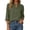 a-18Army Green6, variant on VNKIDY Womens Mandarin Split V Neck Three Quarter Sleeve Side Patch Pocket Loose Breathable Soft Work Daily Casual Tunic Blouse Tops For Ladies Trendy Top S